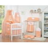 Ensemble de Linge de Lit pour Bébé 7 pcs avec Ciel Pêche Cœurs