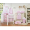 Ensemble de Linge de Lit pour Bébé 7 pcs avec Ciel Rose à Pois Cœurs