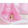 Ensemble de Linge de Lit pour Bébé 7 pcs avec Ciel Rose Cœurs