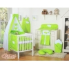 Ensemble de Linge de Lit pour Bébé 7 pcs avec Ciel Vert à Pois Cœurs