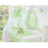 Ensemble de Linge de Lit pour Bébé 7 pcs avec Ciel Vert Cœurs