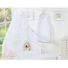 Ensemble de Linge de Lit pour Bébé 7 pcs avec Moustiquaire Blanc Cœurs