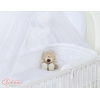 Ensemble de Linge de Lit pour Bébé 7 pcs avec Moustiquaire Blanc Cœurs