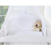 Ensemble de Linge de Lit pour Bébé 7 pcs avec Moustiquaire Blanc Cœurs