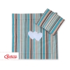 Ensemble de Linge de Lit pour Landau 2 pcs Brun Rayures Cœurs