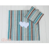 Ensemble de Linge de Lit pour Landau 2 pcs Brun Rayures Cœurs