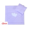 Ensemble de Linge de Lit pour Landau 2 pcs Lila à Pois Cœurs