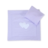 Ensemble de Linge de Lit pour Landau 2 pcs Lila Cœurs
