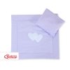 Ensemble de Linge de Lit pour Landau 2 pcs Lila Cœurs