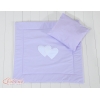 Ensemble de Linge de Lit pour Landau 2 pcs Lila Cœurs