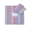Ensemble de Linge de Lit pour Landau 2 pcs Lila Rayures Cœurs