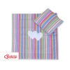 Ensemble de Linge de Lit pour Landau 2 pcs Lila Rayures Cœurs