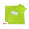 Ensemble de Linge de Lit pour Landau 2 pcs Vert à Pois Cœurs