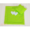 Ensemble de Linge de Lit pour Landau 2 pcs Vert à Pois Cœurs
