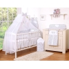Ensemble de Linge pour Lit Bébé 7 pcs avec Ciel Noir à Pois Cœurs