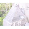 Ensemble de Linge pour Lit Bébé 7 pcs avec Ciel Noir à Pois Cœurs