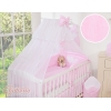 Ensemble de Linge pour Lit Bébé 7 pcs avec Ciel Rose Rayures Cœurs