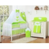 Ensemble de Linge pour Lit Bébé 7 pcs avec Ciel Vert à Pois Cœurs