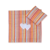 Ensemble pour Landau 2 pcs Coussin Couverture  Orange Rayures Cœurs