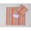 Ensemble pour Landau 2 pcs Coussin Couverture  Orange Rayures Cœurs
