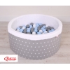 Piscine à Balles Minky avec Balles 200pcs Gris à Étoiles