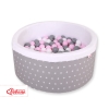 Piscine à Balles Minky avec Balles 200pcs Gris à Étoiles