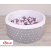 Piscine à Balles Minky avec Balles 200pcs Gris à Étoiles