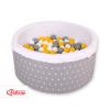 Piscine à Balles Minky avec Balles 200pcs Gris à Étoiles