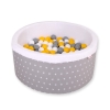 Piscine à Balles Minky avec Balles 200pcs Gris à Étoiles