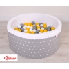 Piscine à Balles Minky avec Balles 200pcs Gris à Étoiles