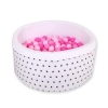 Piscine à Balles Minky avec Balles 200pcs Blanche à Étoiles