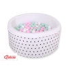 Piscine à Balles Minky avec Balles 200pcs Blanche à Étoiles