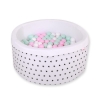 Piscine à Balles Minky avec Balles 200pcs Blanche à Étoiles