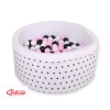Piscine à Balles Minky avec Balles 200pcs Blanche à Étoiles