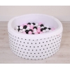 Piscine à Balles Minky avec Balles 200pcs Blanche à Étoiles