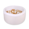Piscine à Balles Minky avec Balles 200pcs Bianche à Étoiles