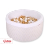 Piscine à Balles Minky avec Balles 200pcs Bianche à Étoiles