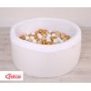 Piscine à Balles Minky avec Balles 200pcs Bianche à Étoiles