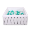 Piscine à Balles Carrée  Minky avec Balles 200pcs Blanche à Étoiles