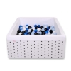 Piscine à Balles Carrée  Minky avec Balles 200pcs Blanche à Étoiles