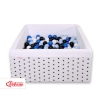 Piscine à Balles Carrée  Minky avec Balles 200pcs Blanche à Étoiles