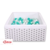 Piscine à Balles Carrée  Minky avec Balles 200pcs Blanche à Étoiles
