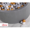 Piscine à Balles Gris Anthracite Minky avec Balles 200pcs