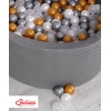 Piscine à Balles Gris Anthracite Minky avec Balles 200pcs