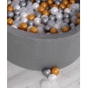 Piscine à Balles Gris Anthracite Minky avec Balles 200pcs