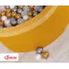 Piscine à Balles Minky avec Balles 200pcs Moutarde