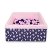 Carrée Piscine à Balles Minky avec Balles 200pcs Bleu Lapins