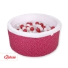 Piscine à Balles Carrée Minky avec Balles 200pcs Bordeaux