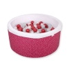 Piscine à Balles Carrée Minky avec Balles 200pcs Bordeaux