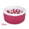 Piscine à Balles Carrée Minky avec Balles 200pcs Bordeaux